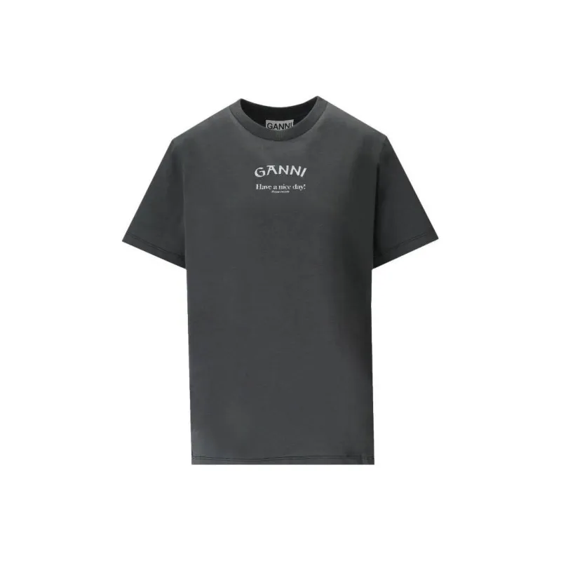 GANNI Relaxed Crewneck T Shirt-0