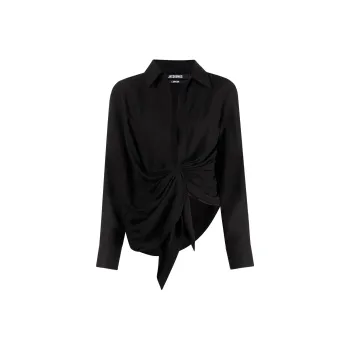 Jacquemus Bahlia Tie Up Detailed Blouse