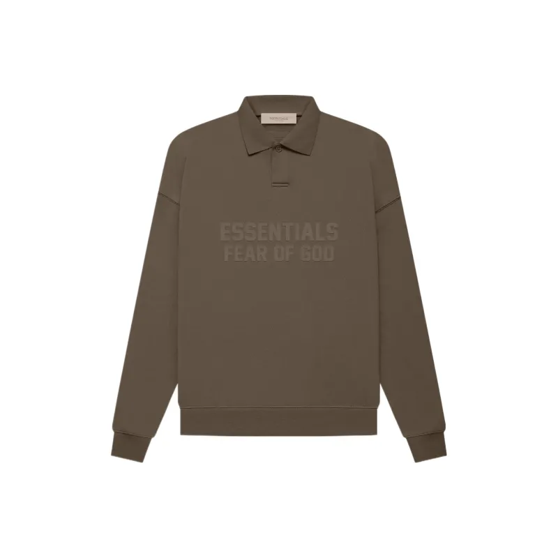 Fear Of God Essentials Women's L/S Polo Wood-0