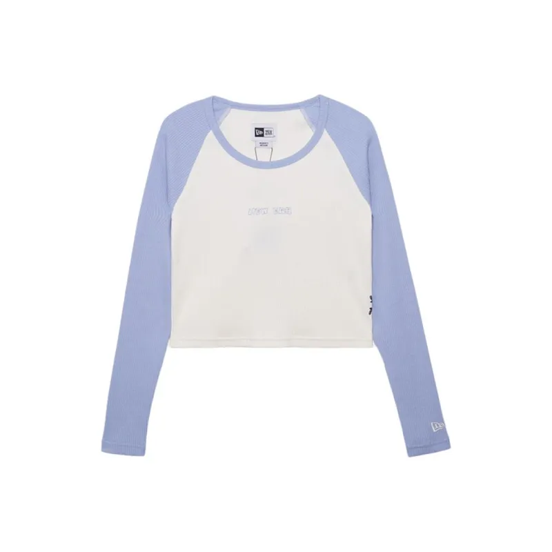 New Era FW24 Raglan Sleeve T Shirt Women's Ivory White-0