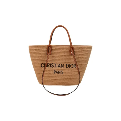 Yalu Straw Woven Tote Bag, Shoulder Bag, Handbag Women's Khaki/Ecru