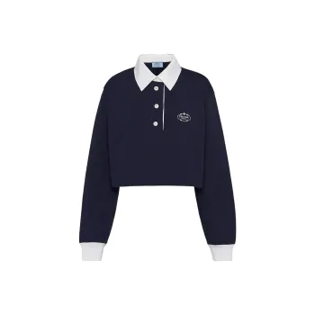 PRADA SS24 Polo Shirt Women's Blue