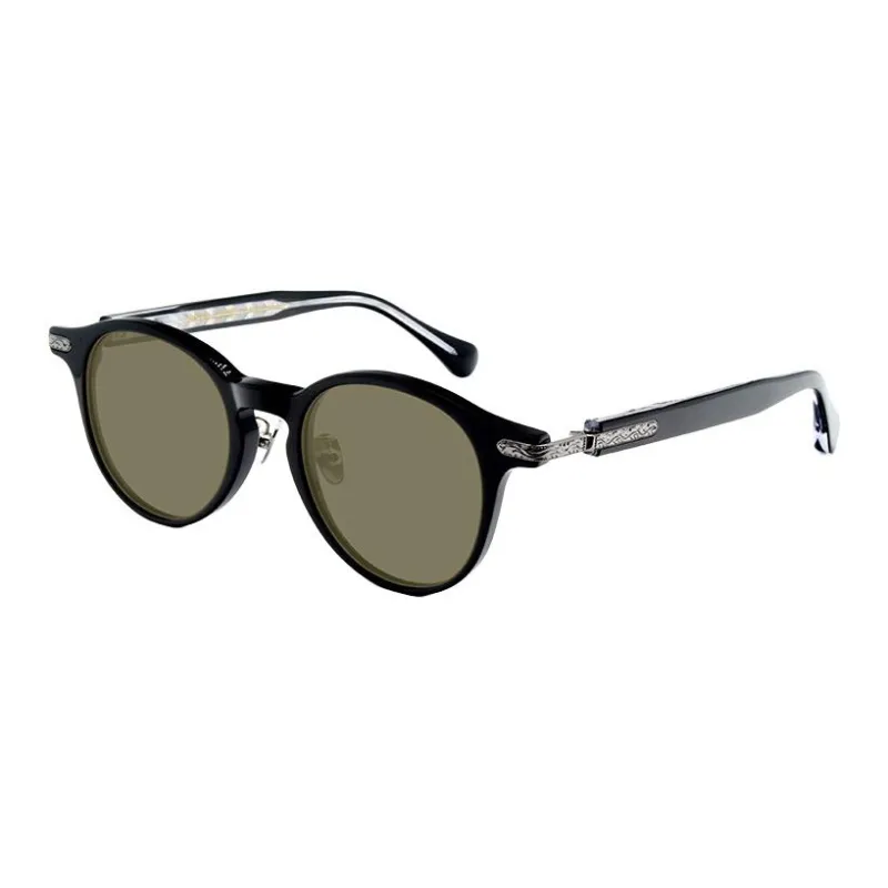 ROLLOTD Plate Frame Round Sunglasses Unisex-5