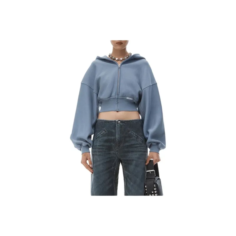 Alexander Wang FW24 Sweatshirt Women's Washed Vintage Blue-0