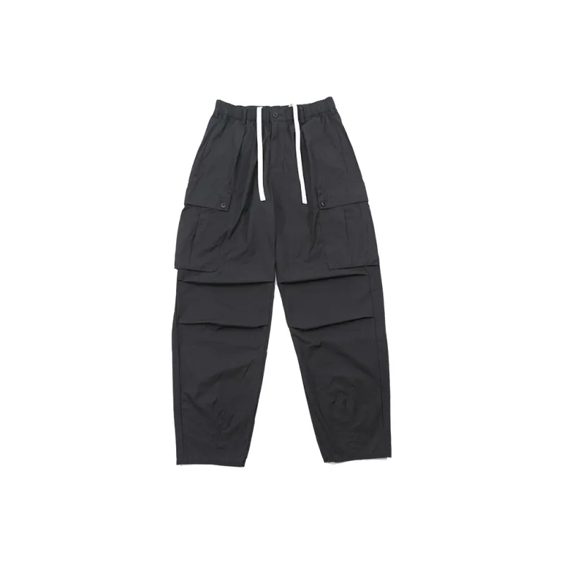 GTHOMME Summer Outdoor Quick Dry Breathable Sports Urban Techwear Solid Color Workwear Casual Pants Unisex Navy-5