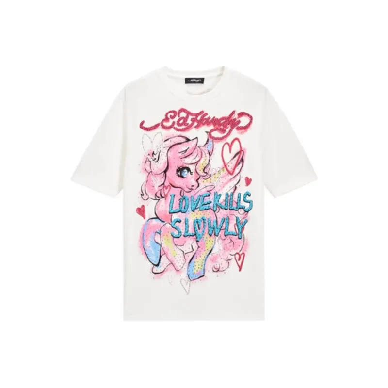 Ed Hardy T Shirts Women's White-0