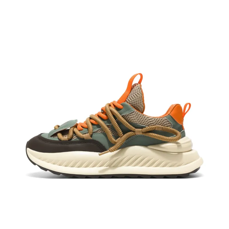 Magelly Shock Absorbers With Slip Resistant And Abrasion Resistant Properties Low Top Chunky Sneakers Men's-12