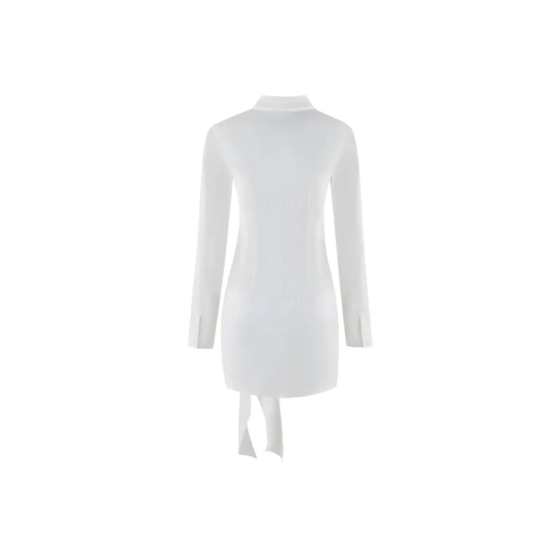 Tiger Mist ZADIE SHIRT DRESS Long Sleeved Dress Women's White-1