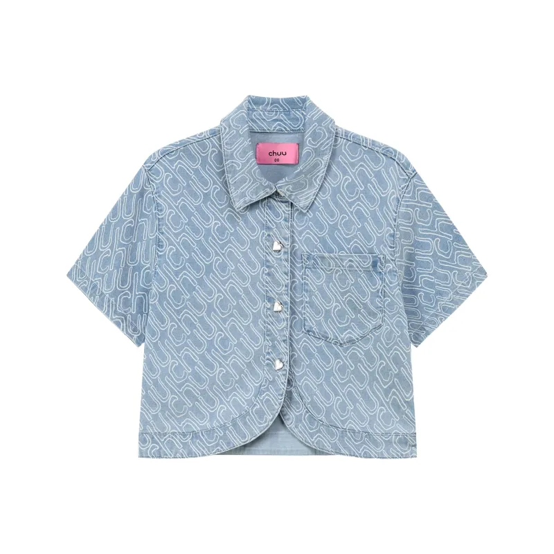 CHUU Shirts Women's Light Denim Blue-0