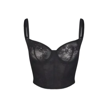 SKIMS ULTRA FINE LACE CORSET Camisole Women's ONYX/Onyx