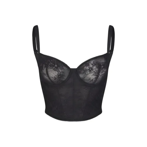 SKIMS ULTRA FINE LACE CORSET Camisole Women's ONYX/Onyx