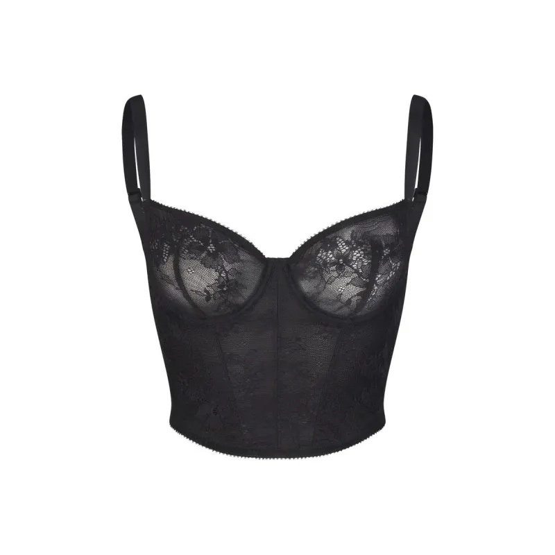 SKIMS Wedding Dress Series ULTRA FINE LACE CORSET Camisole Women's ONYX/Onyx-0