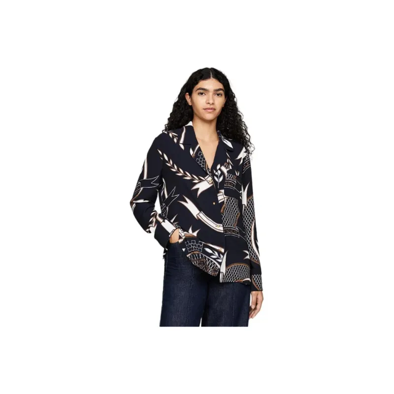 Tommy Hilfiger Shirt Women's Navy Blue With Print-0