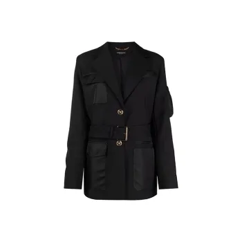 VERSACE Long sleeve Belted Jacket