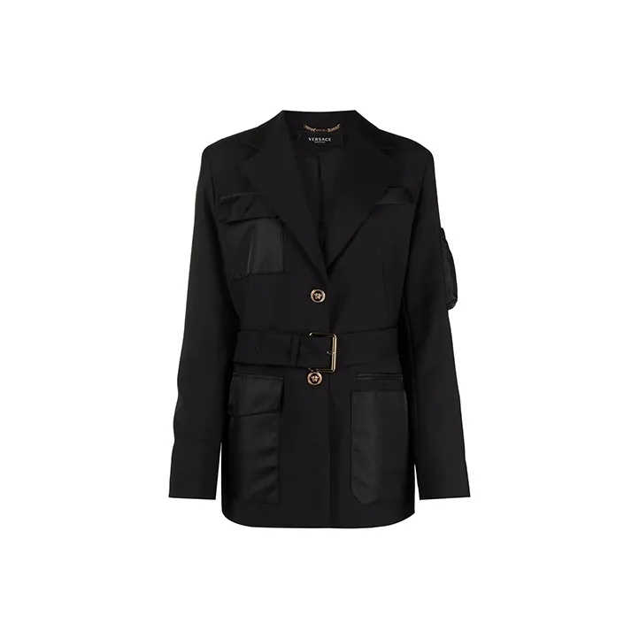 VERSACE Long sleeve Belted Jacket-0
