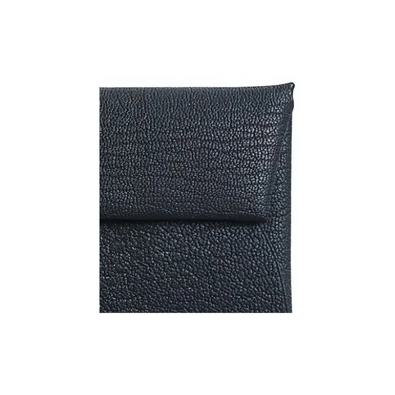 HERMES Bastia Chevre Mysore Goatskin Card Holder, Coin Purse Women's Thorn Sea Blue & Light Purple Red-2