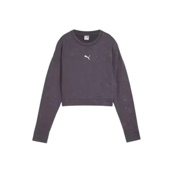 PUMA DARE TORELAXED FW24 Washed Sweatshirt Women's Gray