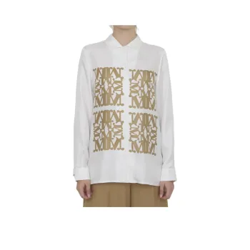 MaxMara Logo Printed Long Sleeved Shirt