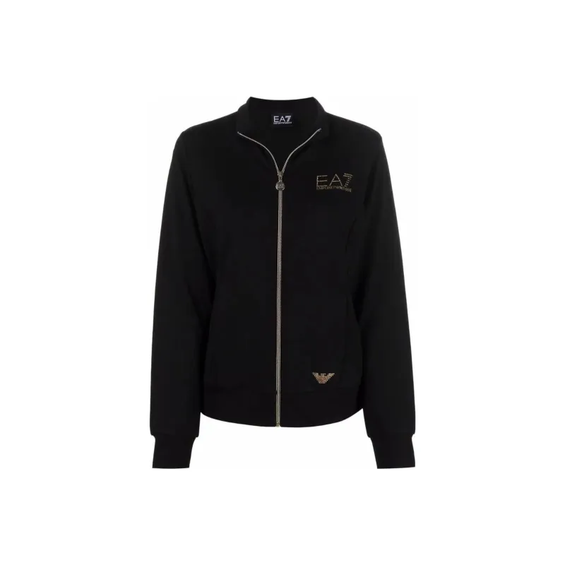 EMPORIO ARMANI Logo Embellished Zipped Track Jacket-0