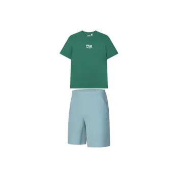 FILA Casual Sportswear Men Midsummer Green+Lark Blue