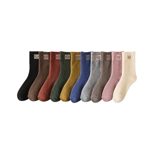H YXIANG Mid Calf Socks Men's 10 Pack