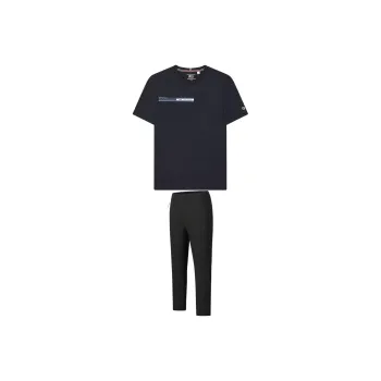 FILA Casual Sportswear Men Legend Blue+Pitch Black