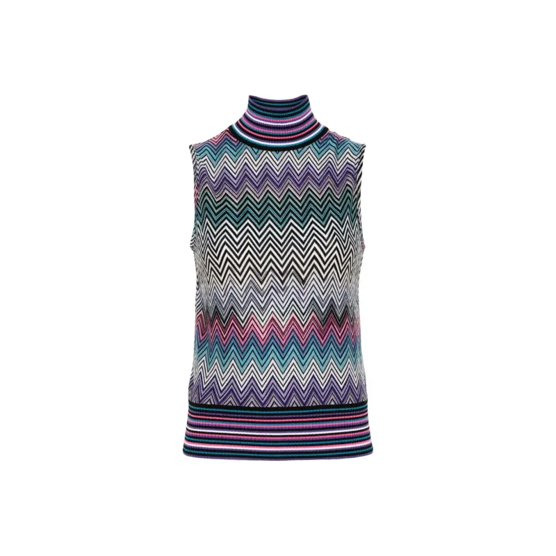 MISSONI Zigzag woven Knitted Tank Top-0