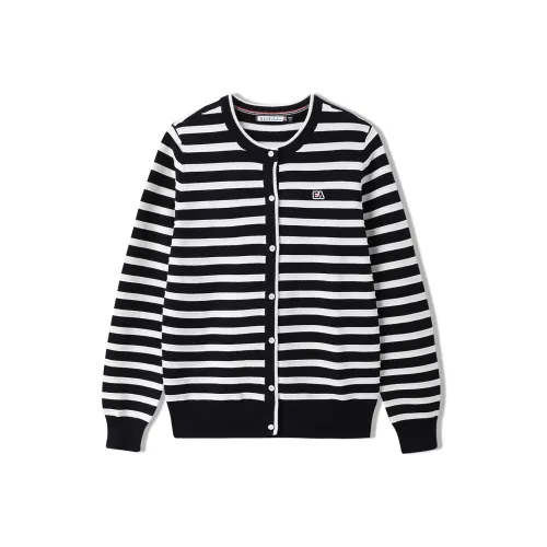 Elle Active Knitwear Women's Navy Blue & White