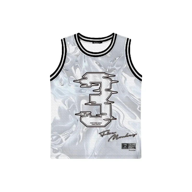 FireMonkey Basketball Jersey Unisex Phantom Pattern Gray-0