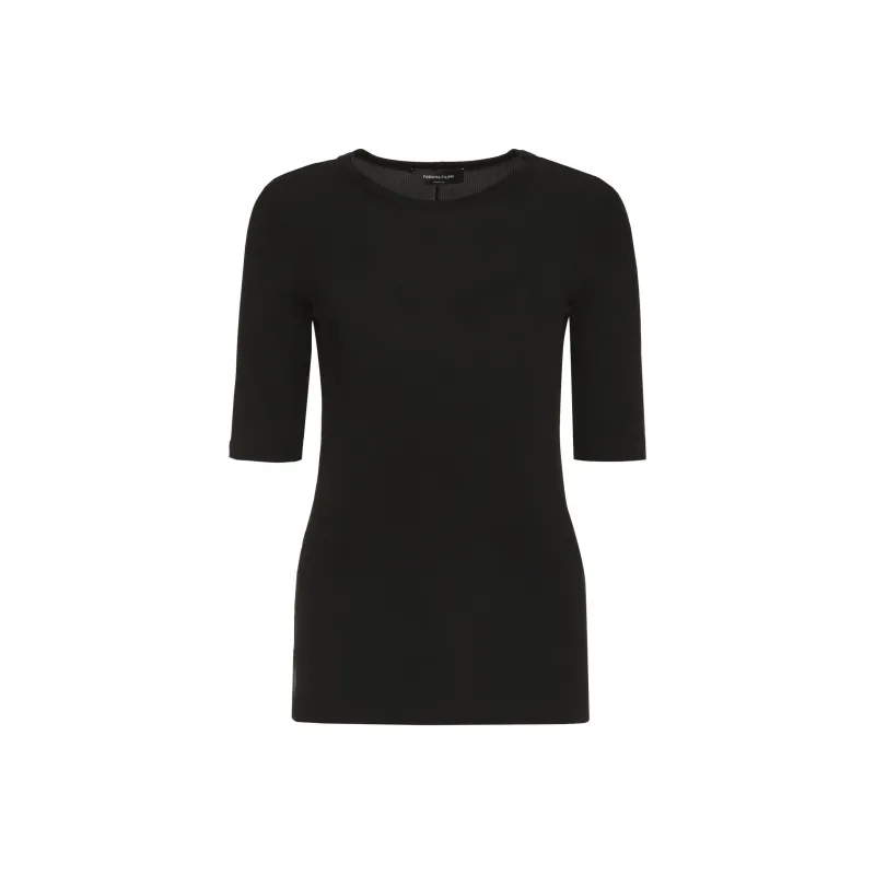 Fabiana Filippi Cut Out Crewneck Ribbed Top-0