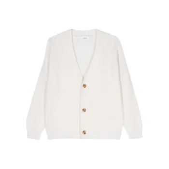 LARDINI Ribbed-knit Cardigan