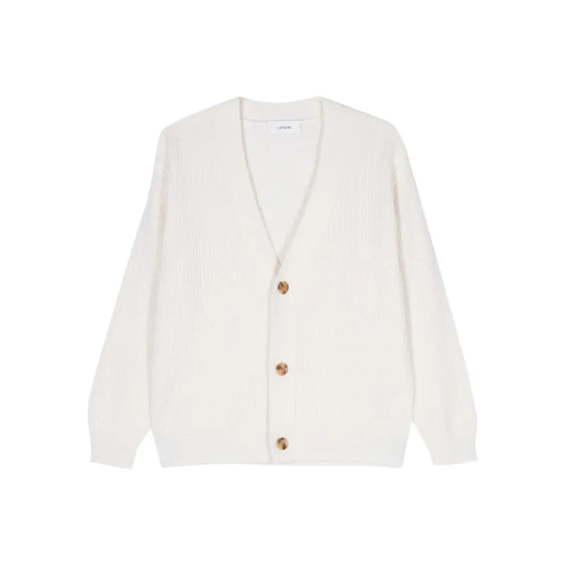 LARDINI Ribbed knit Cardigan-0