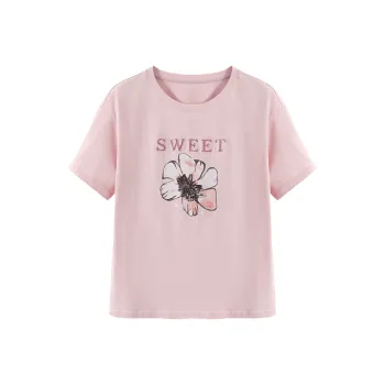 XIANGYING T Shirts Women's Pink
