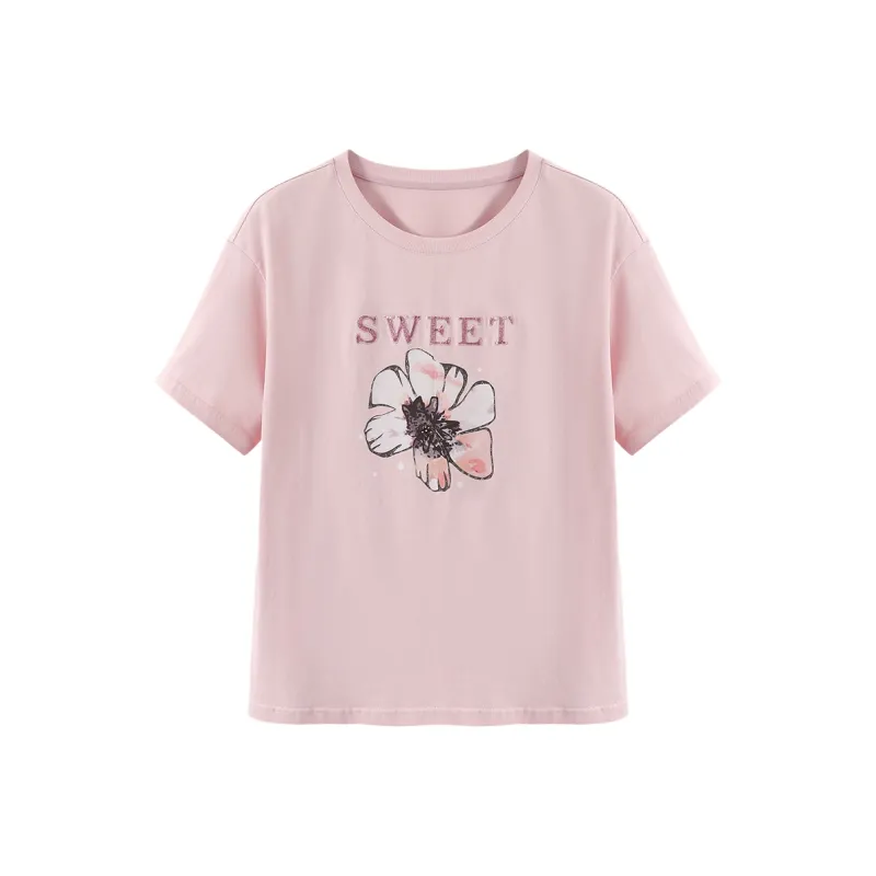 XIANGYING T Shirts Women's Pink-0