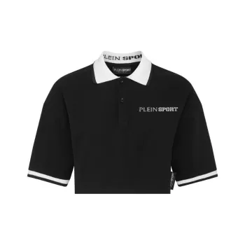 PLEIN SPORT SS24 Polo Shirt Women's Black