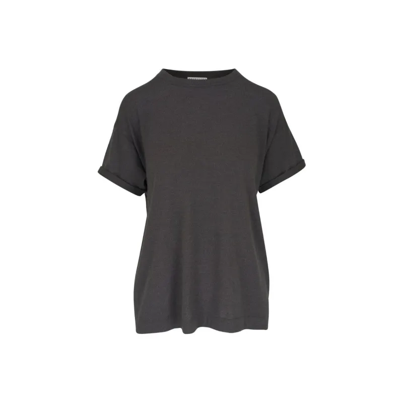 Brunello Cucinelli Rolled trim Knitted Top-0