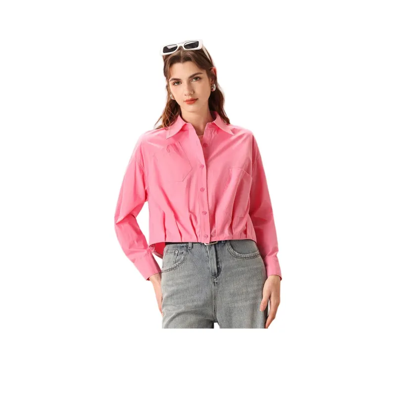 FENHONGMALI Shirts Women's Pink-0