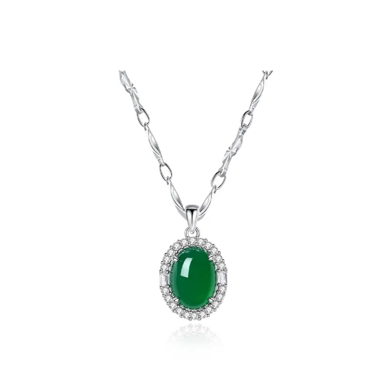 Treasure Flaws Chalcedony Necklaces Women's-0