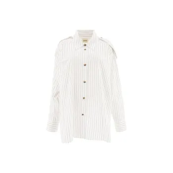 KHAITE Tamal Top 'White/Navy'