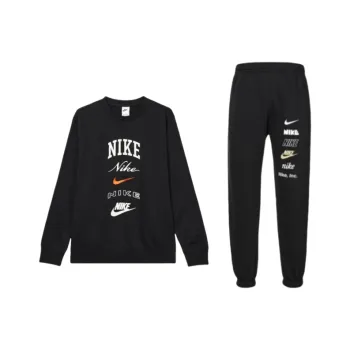 Nike Sweatshirt Set Unisex Black