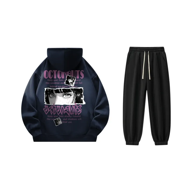 Small Columns Under The Sea Sweatshirt Set Unisex-2