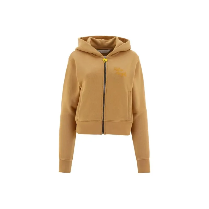 PALM ANGELS Embroidered logo Zip up Hoodie-0