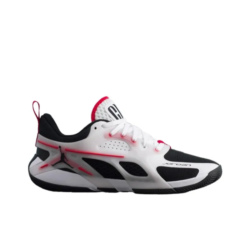 Jordan Heir Collection Abrasion Resistant Breathable Low Top Basketball Shoes Men's White-1