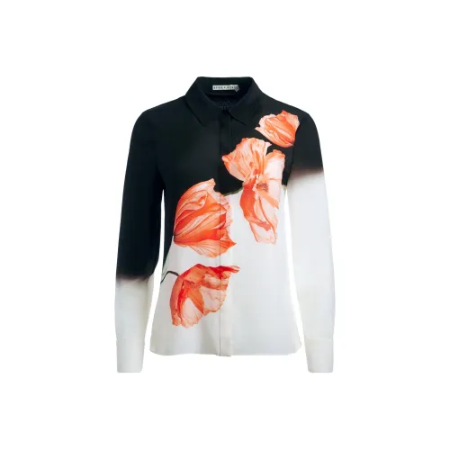 ALICE+OLIVIA Shirts Womens Jungle Palm White