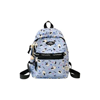 Kaka Tree Nylon Fabric Backpack Regular Women's Blue/White/White & Brown/White & Blue