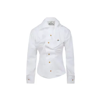Vivienne Westwood Orb Logo Embroidered Drunken Shirt
