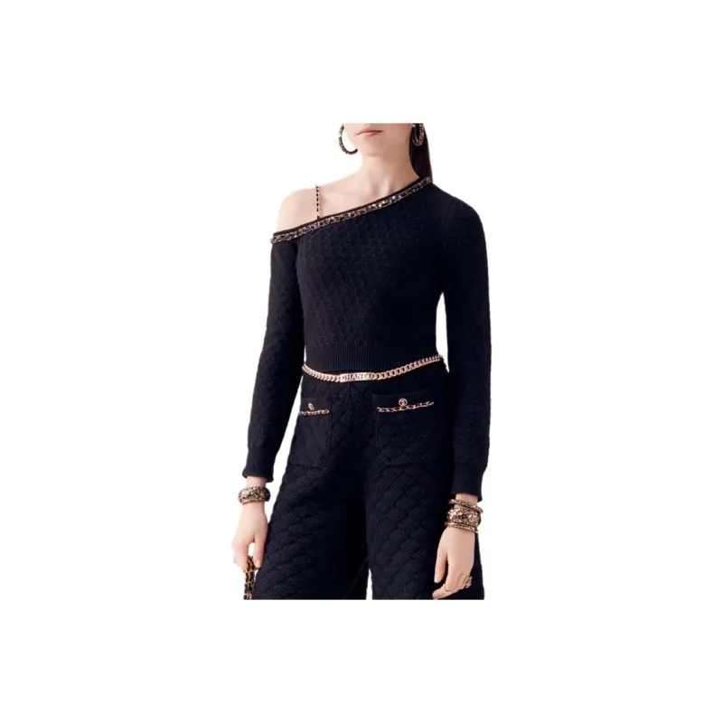 CHANEL FW23 Knitwear Women's Black-0