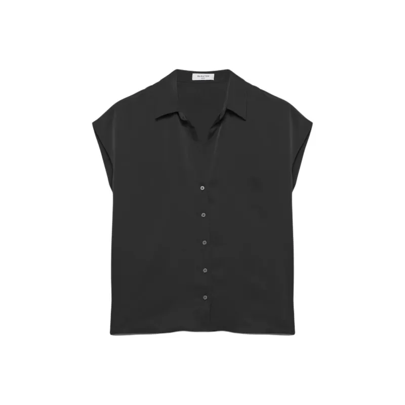 ARITZIA Babaton Parkway Satin Shirt Shirt Women's BLACK/Black-0
