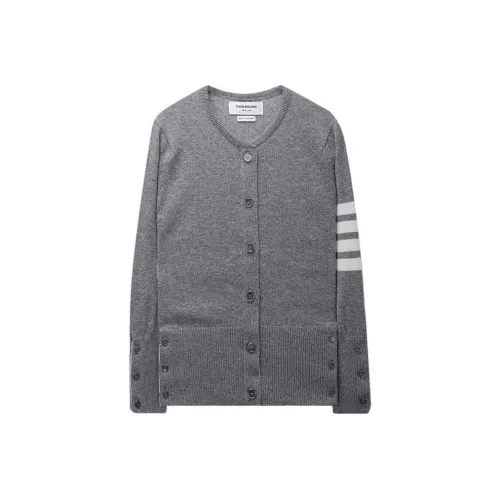 THOM BROWNE 4 Bar Striped Buttoned Cardigan