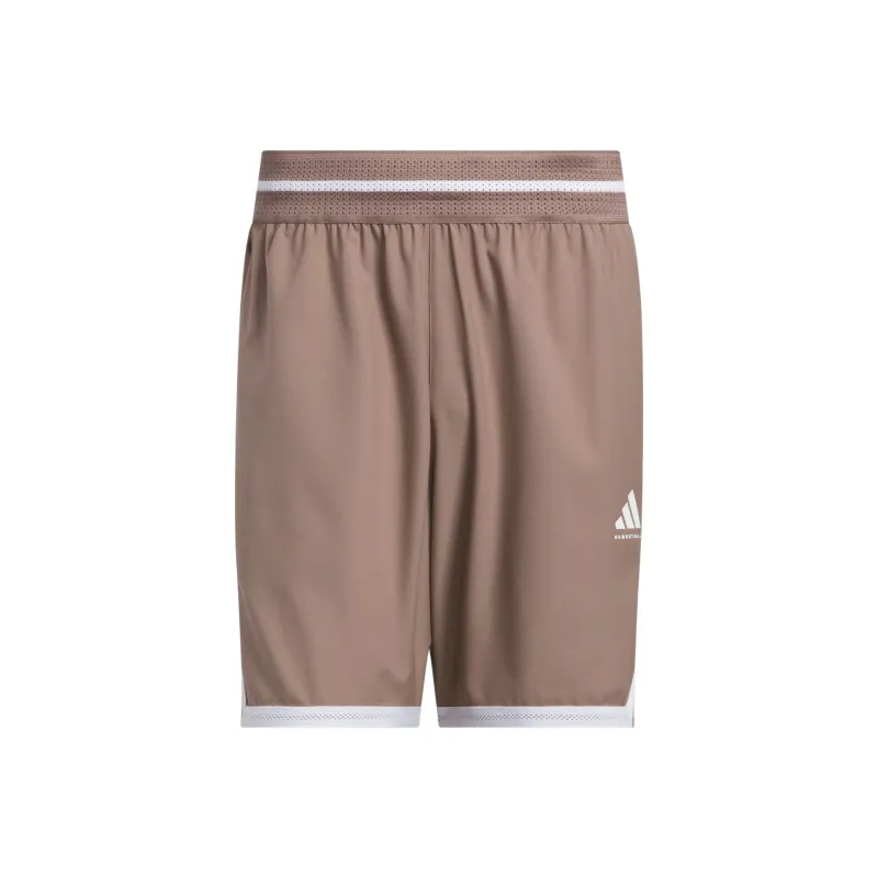 Adidas SS25 Basketball Shorts Men's Trace Brown-0